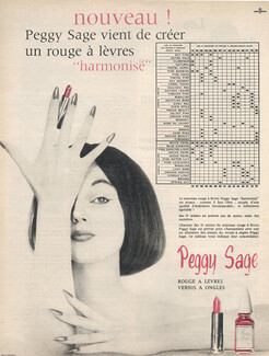 Peggy Sage (Cosmetics) 1960 nail polish, Photo Moisdon