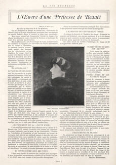 L'Oeuvre d'une Prêtresse de Beauté, 1913 - Mrs Helena Rubinstein (Photo) Photo Groppe, Text by Helena Rubinstein