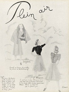 Georges Lepape 1941 Jeanne Lafaurie, Lucile Manguin, Hermès