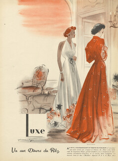 Maggy Rouff 1937 Luxe, Vu aux dîners du Ritz, Demachy