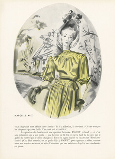 Marcelle Alix 1944 Delfau Fashion Illustration