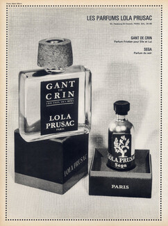 Lola Prusac (Perfumes) 1967 "Gant de Crin" & "Sega"