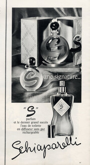 Schiaparelli (Perfumes) 1967 Une signature... Eau de toilette "S"