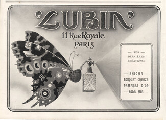 Lubin (Perfumes) 1908 butterfly, A. Herbinier