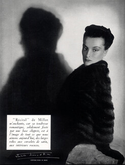 Millot (Perfumes) 1938 "récital" Comtesse Maine de Biran, Portrait, autograph