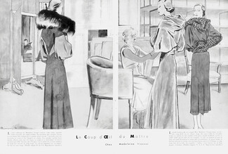 Pierre Mourgue 1933 Chez Madeleine Vionnet (Portrait), "Le Coup d'oeil du Maître" Fitting