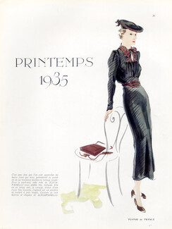 Karsavina (M.K.S) 1935 Schiaparelli, Marcel Rochas, Chanel, Worth, Jeanne Lanvin, 4 pages
