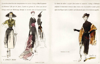 Jc. Haramboure 1947 Mad Carpentier, Jeanne Lanvin, Balenciaga, Robert Piguet