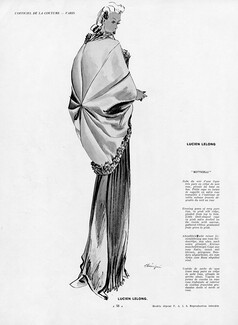 Léon Bénigni 1939 Lucien Lelong, evening gown