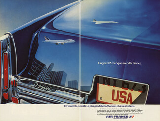 Air France 1978 America by Concorde or 747, Falque
