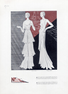 Lucile Paray (Couture) 1934 Carlos De Tejada, evening gown