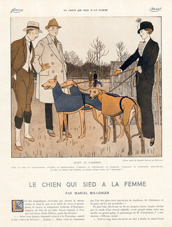 Bernard Boutet de Monvel 1912 Sighthound Greyhound Race
