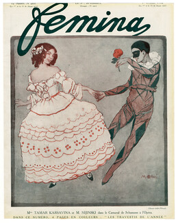 Manuel Orazi 1912 Karsavina & Nijinski, Russian Ballet, Femina cover