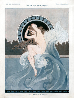 Joseph Kuhn-Régnier 1919 "Crue de Printemps", bathing beauty, nude