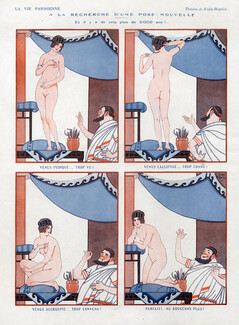 Joseph Kuhn-Régnier 1924 "A la recherche d'une pose nouvelle" Vénus Model, nude