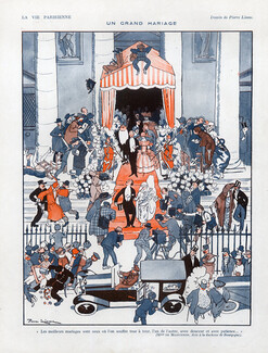 Pierre Lissac 1923 "Un grand mariage", comic strip