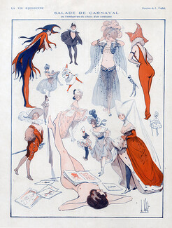 Louis Vallet 1924 Salade de Carnaval, Carnival disguises