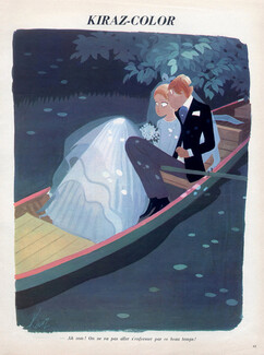 Edmond Kiraz 1971 Wedding dress, Boat, Kiraz-Color