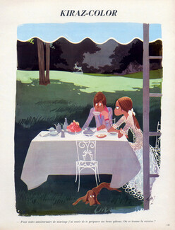 Edmond Kiraz 1971 The lovers, Restaurant