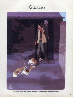 Edmond Kiraz 1974 Les Parisiennes, Kiraz-color, Hunters Dog