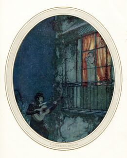Edmund Dulac 1913 Chansons du Vieux Temps: L'Amoureux Transi