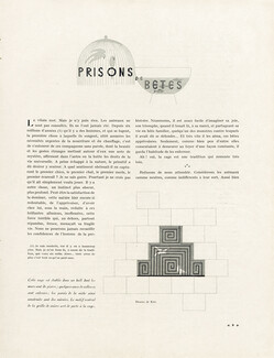 Prisons de Bêtes, 1931 - Erté Aquariums et Cages à oiseaux, fish & birds, Texte par Francis de Miomandre, 4 pages
