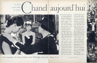 Chanel aujourd'hui, 1958 - Mademoiselle Gabrielle Chanel's life, Texte par Jean Denys, 14 pages