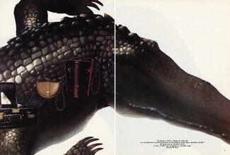 Cuirs Sauvages 1983 Wild Leather, Crocodile, Elephant, Ostreich... Yves André, 10 illustrated pages, 10 pages