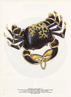 René Boivin 1983 Pendentif Crabe