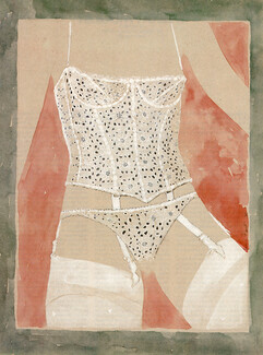 Lucio Fanti 1983 La Lingerie, Fashion illustration