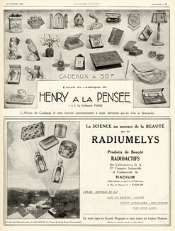 Radiumelys 1925 Produits de Beauté Radioactifs !