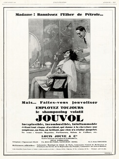 Jouvol - Louis Jouve & Cie 1928 Hairdresser, cigarette holder, F. Aher