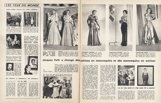 Jacques Fath a changé des actrices en mannequins..., 1948 - Jacques Fath made his film debut in "Modèles de Paris", Texte par Claude Vallette
