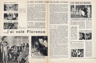 Les pillards d'élégance..., 1948 - Germaine Lecomte Haute Couture copied, plagiarized, combats fraud, Text by Claude Vallette