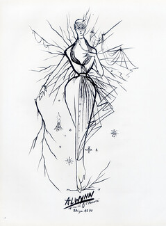 Alwynn (Couture) 1950 evening gown