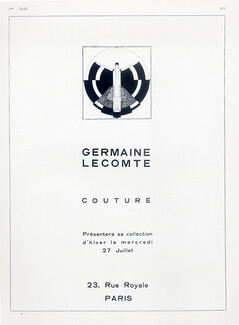 Germaine Lecomte (Couture) 1927