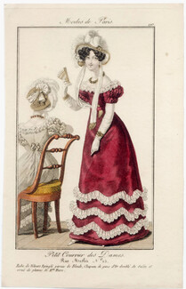 Petit Courrier des Dames 1823 Modes de Paris N°197, Julie Ribault