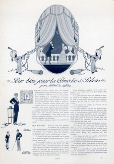 Pour bien jouer la Comédie de Salon, 1913 - André Pécoud, Texte par André de Lorde, 3 pages