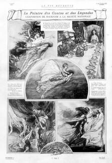 Arthur Rackham 1912 L'or du Rhin, Alice au pays des merveilles, Piter Pan, crépuscule des Dieux