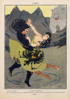 Gerda Wegener 1916 "La Veuve Joyeuse" Austrian & Russian Dancers, Viennese waltz