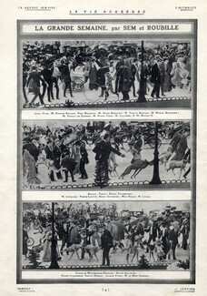 SEM & Auguste Roubille 1910 caricatures Boldini, Forain,Tristan Bernard, Santos-Dumont...