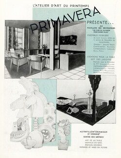 Au Printemps 1937 Atelier d'Art Primavera, Céramique et Verrerie