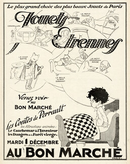 Au Bon Marché 1925 Toys Children, René Vincent