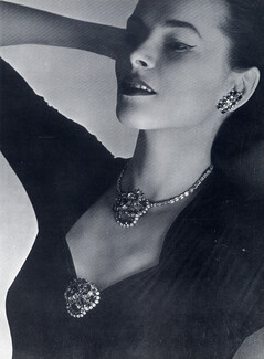 Roger Scémama (Jewels) 1955 Necklace, Clip, Earring