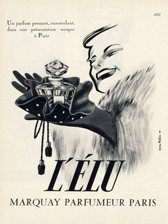 Marquay (Perfumes) 1954 "L'Elu" Yves Bétin