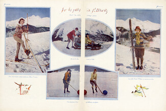 Sur les pistes de Saint-Moritz, Mme Traini, Pearl White, Ski, Gymkhana, Bob, Sledge