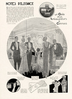 Hemjic 1930 Notes d'Elégance, Gala aux Ambassadeurs à Cannes