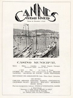 Cannes 1929 French Riviera, Yachts, Casino