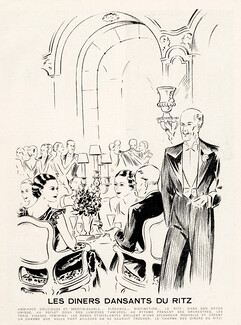 Hotel Ritz Paris 1935 Dîners Dansants