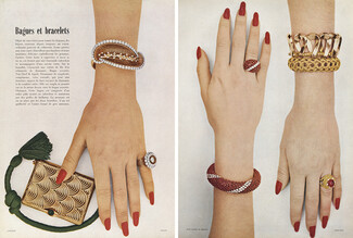 Cartier, Van Cleef & Arpels, Chaumet 1953 Bracelets, Rings, Cigarette Box, Photo Pottier